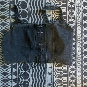Black denim crop top from Target!
